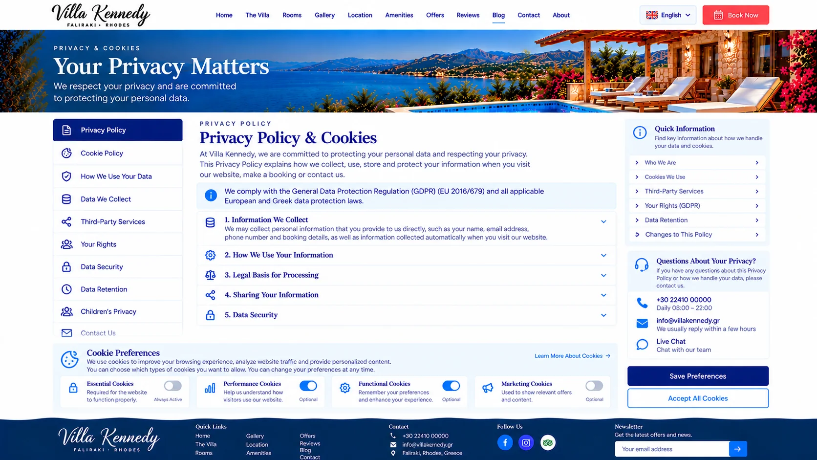 Απόρρητο & cookies — σχεδιαστικό mockup