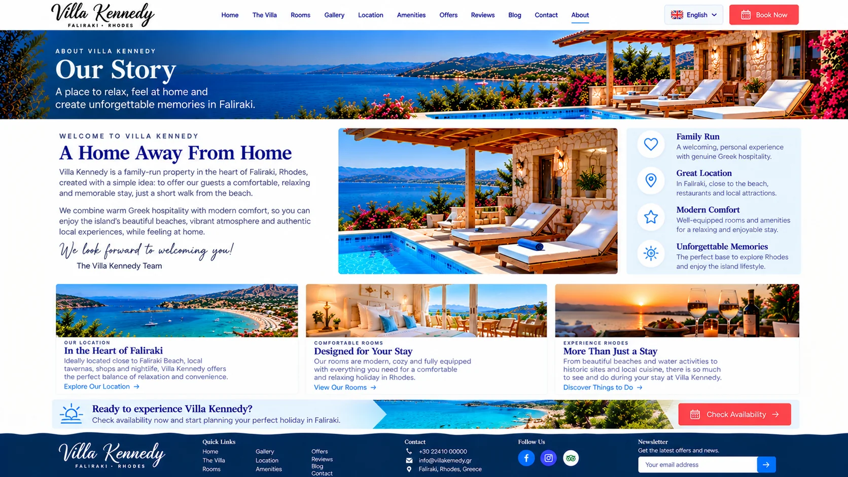 Η Villa Kennedy — σχεδιαστικό mockup